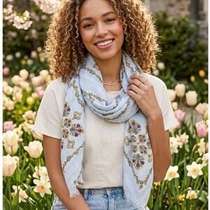 NWT Super Soft Cheerful Floral Print Spring Colors Scarf from LOFT